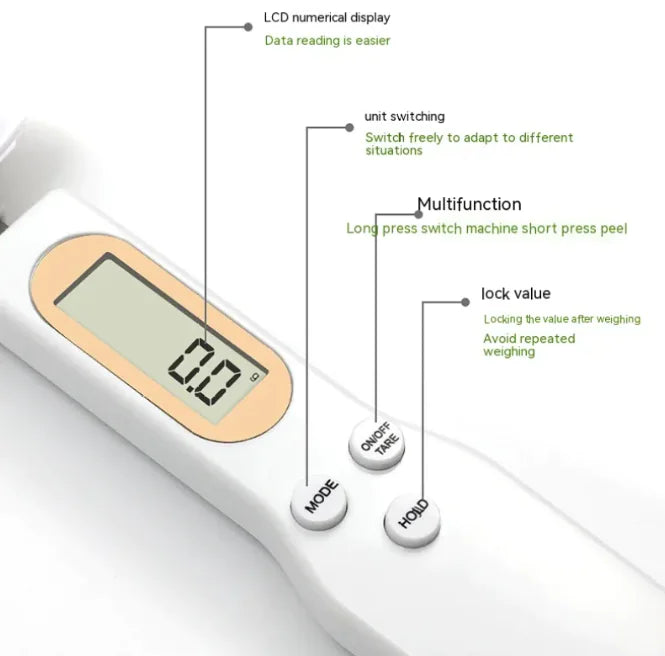 Digital weighing spoon